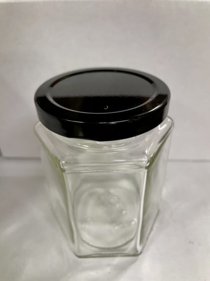 Black-Hex2-Jar-lid - Candle Making Container