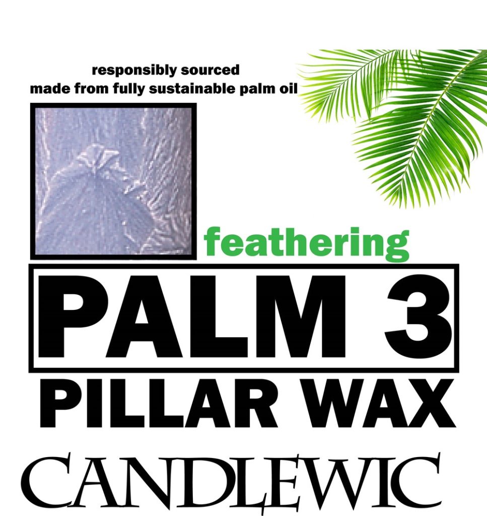 Feathering Pillar Palm Wax - Palm-3 - Candlewic: Candle Making Supplies  Since 1972