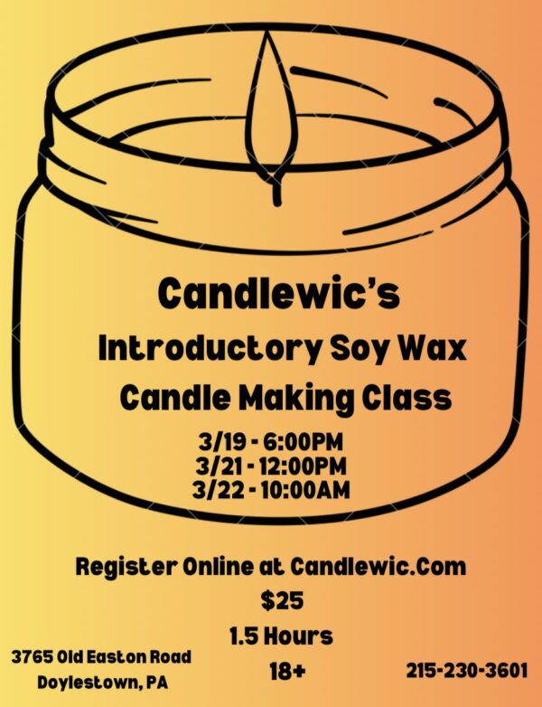 Candlewic's Introductory Soy Wax Candle Making Class