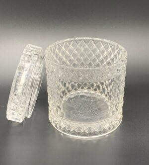 Diamond Cut Jar with Lid